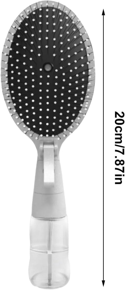 2-in-1 Spray Hair Brush with Water Reservoir – Refillable Mist Detangling Brush for Wet & Dry Hair Styling, Anti-Frizz Hair Brush for Women, Men & Kids