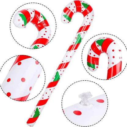 Inflatable Christmas Candy Cane Stick Balloons